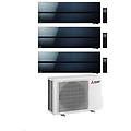 climatizzatore trial split kirigamine msz-ln nero 9+9+18 con mxz-3f54vf3 inverter r-32 wi-fi classe