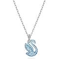 pendente iconic swan cigno piccolo blu placcato rodio os