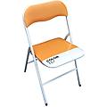 milanihome. it set di 4 sedie slim pieghevoli arancio color 157 con comoda imb arancione 44 x 79 x
