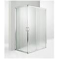 - box doccia 3 lati porta scorrevole 60x120x60 cm opaco