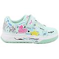 sneakers da bambina verde e turchese con strap taglia 24