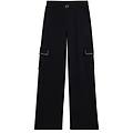 pantaloni cargo wide leg in felpa di viscosa