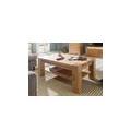 tavolino da salotto in legno di quercia selvatica 110x70x45 oliato beige kent #215