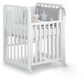 lettino trasformabile glam uno x 9 bianco con piumone sole e materasso