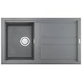 - lavello best 400 keratek plus 86x51 cm 1 vasca con gocciolatoio colore light grey 97