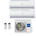 climatizzatore condizionatore dual split inverter geos plus r-32 9000+9000 con 2u40meffra wifi