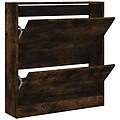 - scarpiera rovere fumo 80x21x87 5 cm in legno multistrato