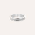 fede classica 4 mm argento rodiato collezione gentleman bianco