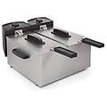 - double fryer friggitrice doppia 2x3 litri colore silver