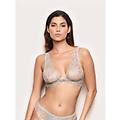 bralette sfoderata senza ferretto in pizzo luna / silver / 3 silver
