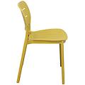 sedia in polipropilene impilabile cm 52 5 l x 44 p x 79 hdi color giallo 44 x 79 x 52. 5 cm