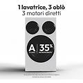 lavatrice multiwash a carica frontale mqd410cbl911 3 obl&ograve; libera installazione 10 kg + 1kg +