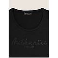 canotta "authentic" con logo in strass nero donna medium