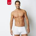 multipack tre boxer in cotone tinta unita new simply / bianco ottico / 4 bianco ottico