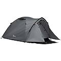 - tenda da campeggio 4 posti impermeabile con vestibolo e finestre grigio