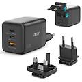 gan charger 2 x usb-c + 1x usb-a ports black hp. dscab. 019