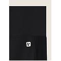 leggings sportivi 7/8 vita alta con inserti in costina nero donna small