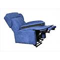 poltrona relax 2 motori alzata verticale 15 cm braccioli removibili roller doppia pediera