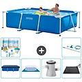 - piscina fuori terra rettangolo 260x160x65 cm blu include accessori coordinati cb97