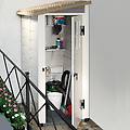 casetta da giardino tuscnay evo s in pvc beige con porta battente semplice superficie interna 0. 88