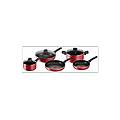 batteria da cucina cucina mediterranea 8 pezzi alluminio rosso