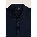polo uomo a manica lunga in jersey di cotone blu uomo medium