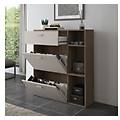 scarpiera 2 ante a ribalta e 1 cassetto colore legno e cashmere 90x26 h101 5