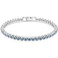 SWAROVSKI bracciale tennis imber emily taglio round blu placcato rodio os