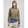 maglione con motivo a trecce