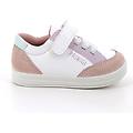 sneakers da bambina rosa e bianco con strap taglia 18