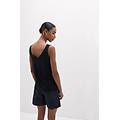 canotta bordi costina in elevated cotton donna nero taglia l