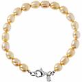bracciale di perle donna argento 925 gioiello by milor wspe00054. yellow