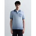 polo in maglia di cotone sfumato