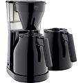 easy therm ii 1023-06 macchina per caff&egrave; americano con 2 caraffe nera