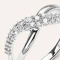 anello fascia sophia oro bianco diamante collezione sophia misura 51 oro bianco