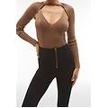 pantaloni wr. up vita alta con zip cucitura centrale nero donna xxx large