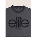 felpa unisex girocollo con grande ricamo elite melange gray donna large