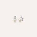 orecchini lobo gold pearls oro bianco perla d'acqua dolce diamante collezione gold pearls oro