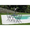 tavolo pieghevole da giardino in ferro nero 70x70xh74 cm