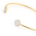 bangle placcato oro con pav?&copy; di zirconi collezione golden dream giallo