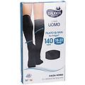 srl calze uomo cotone 140 denari nero taglia grande linea calza compressione graduata