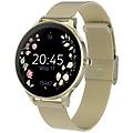 - smartwatch da donna con elegante cinturino a maglie inossidabile oro