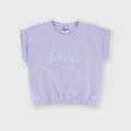 t-shirt in jersey pesante da bambina viola taglia 6