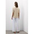 maglia manica corta scollo a v in elevated cotton donna naturale taglia s