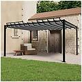 - gazebo con tetto a lamelle 3x4 m in tessuto antracite /alluminio