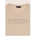 t-shirt con logo frontale in borchie moonbeam donna large