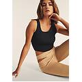 top a costine stretch con scollo asimmetrico anthracite donna extra large
