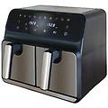 - friggitrice ad aria unold twin zone 8 l 1700 w 2 manopole di temperatura separate nero / grigio