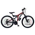 bici da bambino mtb colorado 26 full suspension nero/rosso