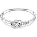 bracciale rigido matrix taglio baguette nodo bianco placcato rodio s